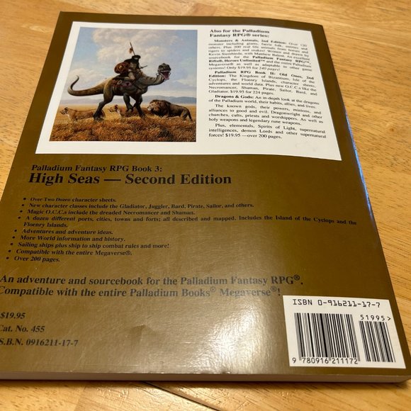 Palladium Fantasy RPG Book 3 - ADVENTURES ON THE HIGH SEAS 2nd Edition - Picture 5 of 9